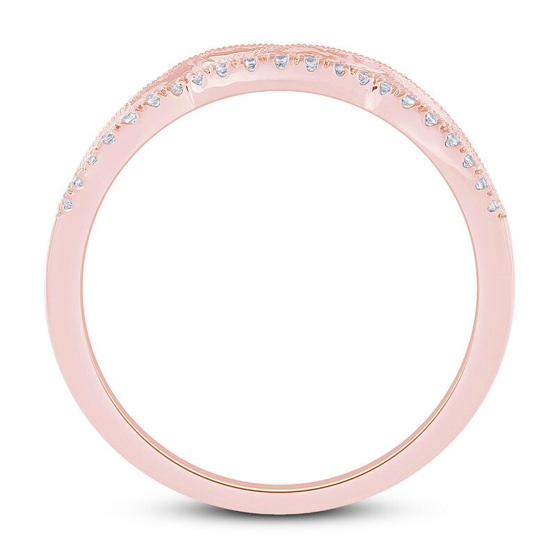 Stackable Diamond Ring 1/5 ct tw Round-Cut 10K Rose Gold
