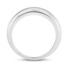 Men's Diamond Ring 1 ct tw Round-cut 10K White Gold