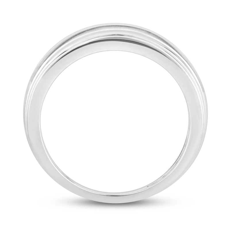 Men's Diamond Ring 1 ct tw Round-cut 10K White Gold