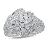 Diamond Ring 1/2 ct tw Round-cut Sterling Silver