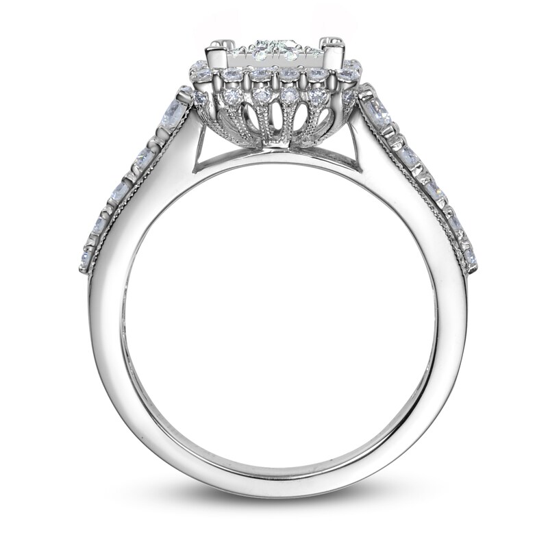 Diamond Engagement Ring 1-1/8 ct tw Round-Cut 14K White Gold
