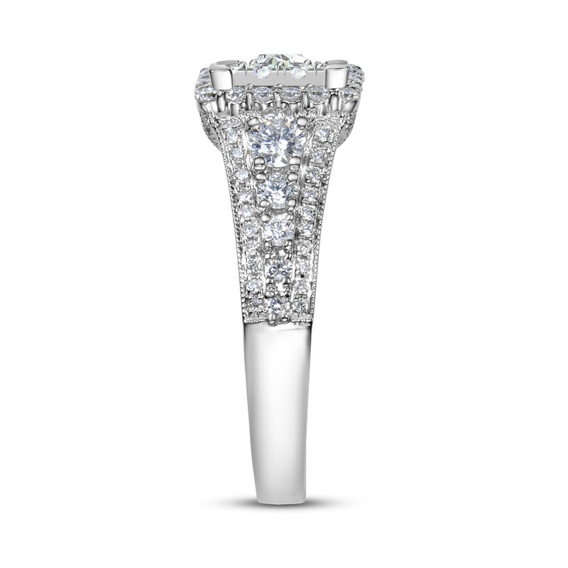 Diamond Engagement Ring 1-1/8 ct tw Round-Cut 14K White Gold