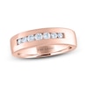 Thumbnail Image 0 of Men's THE LEO Diamond Wedding Band 3/8 ct tw Round-cut 14K Rose Gold