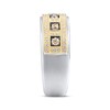 Thumbnail Image 1 of Men's Brown & White Diamond Ring 1/2 ct tw Round-cut 10K Two-Tone Gold