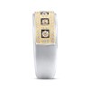 Thumbnail Image 1 of Men's Brown & White Diamond Ring 1/2 ct tw Round-cut 10K Two-Tone Gold