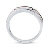 Thumbnail Image 2 of Men's Brown & White Diamond Ring 1/2 ct tw Round-cut 10K Two-Tone Gold