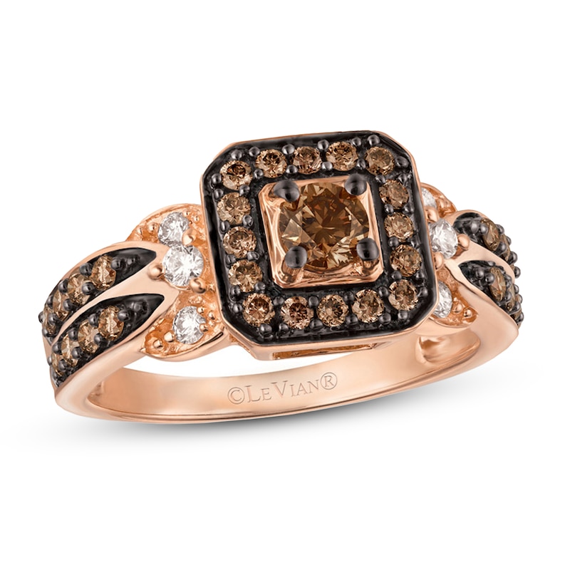 Le Vian Chocolatier Diamond Ring 7/8 ct tw 14K Strawberry Gold