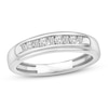 Men's Diamond Wedding Band 1/3 ct tw Round/Baguette 10K White Gold