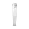 Men's Diamond Wedding Band 1/3 ct tw Round/Baguette 10K White Gold