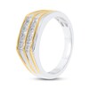 Men's Diamond Wedding Band 1/2 ct tw Round-cut 10K Two-Tone Gold