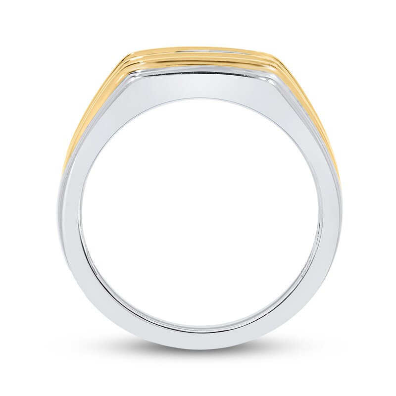 Men's Diamond Wedding Band 1/2 ct tw Round-cut 10K Two-Tone Gold