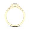 Diamond Ring 1/3 ct tw Princess & Round-Cut 10K Yellow Gold