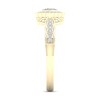 Diamond Ring 1/3 ct tw Princess & Round-Cut 10K Yellow Gold