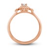 Thumbnail Image 2 of Diamond Promise Ring 1/4 ct tw Oval & Round-Cut 10K Rose Gold