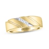 Thumbnail Image 0 of Men's THE LEO Diamond Wedding Band 1/4 ct tw Square-cut 14K Yellow Gold