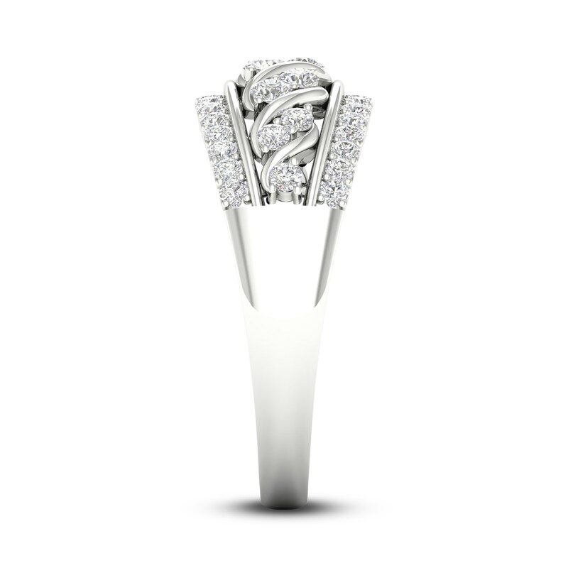Diamond Ring 1/2 ct tw Round-cut 10K White Gold