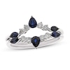 Thumbnail Image 1 of Adore Blue Sapphire Enhancer Band 1/4 ct tw Diamonds 14K White Gold