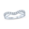 Thumbnail Image 0 of Diamond Contour Ring 1/4 ct tw Round-cut 14K White Gold