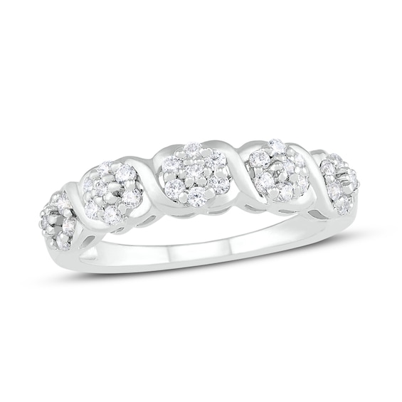 Diamond Fashion Ring 1/2 ct tw Round-Cut 10K White Gold