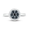 Thumbnail Image 2 of Black & White Diamond Ring 1/2 ct tw Round-Cut 10K White Gold
