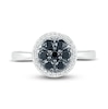 Thumbnail Image 1 of Black & White Diamond Ring 1/2 ct tw Round-Cut 10K White Gold