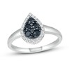 Thumbnail Image 1 of Black & White Diamond Ring 1/3 ct tw Round-Cut 10K White Gold