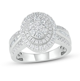 Diamond Fashion Ring 1 ct tw Round-Cut 10K White Gold