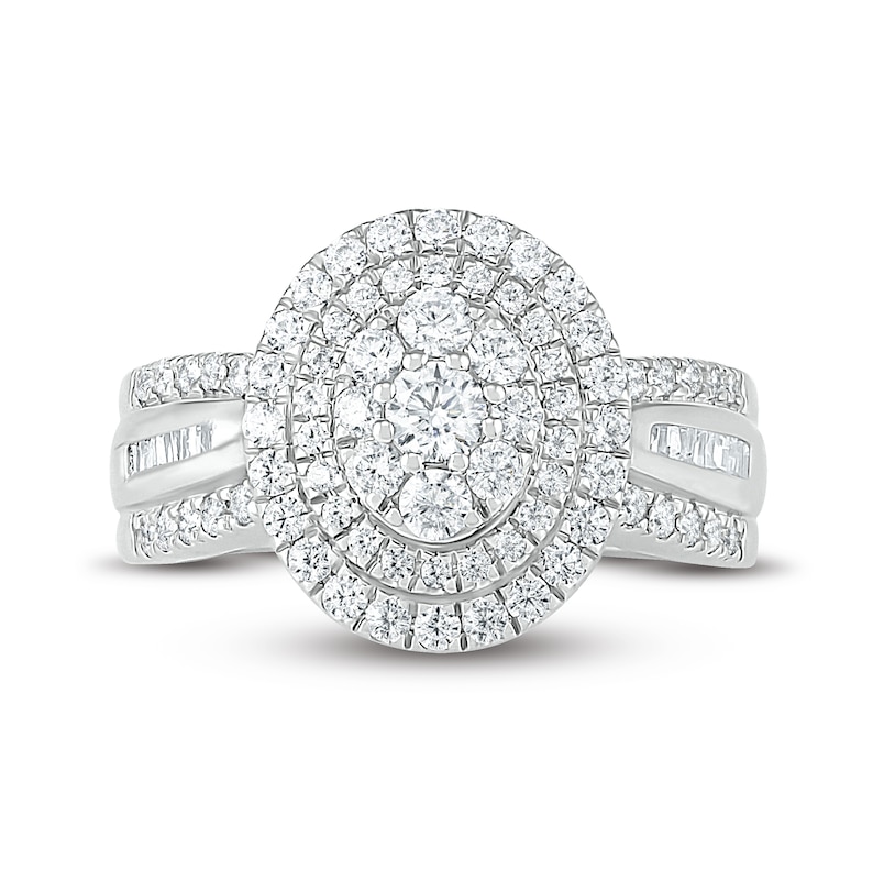 Main Image 2 of Diamond Fashion Ring 1 ct tw Round-Cut 10K White Gold