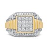 Thumbnail Image 3 of Men's Diamond Ring 2 ct tw Round-cut 10K Two-Tone Gold