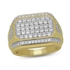 Men's Octagon Diamond Ring 2 ct tw 10K Yellow Gold