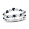 Thumbnail Image 1 of Black & White Diamond Enhancer Ring 3/4 ct tw Round-cut 10K White Gold