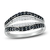 Thumbnail Image 0 of Black & White Diamond Enhancer Ring 1/2 ct tw Round-cut 10K White Gold