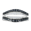 Thumbnail Image 1 of Black & White Diamond Enhancer Ring 1/2 ct tw Round-cut 10K White Gold