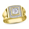 Thumbnail Image 0 of Men's Lab-Created Diamonds by KAY Square Ring 1 ct tw 14K Yellow Gold