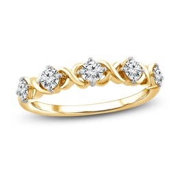 XO, from KAY Diamond Fashion Ring 1/2 ct tw Round-cut 10K Yellow Gold