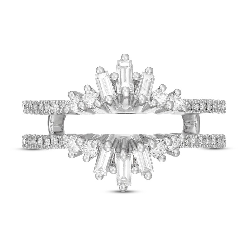 Neil Lane Diamond Enhancer Ring 3/4 ct tw Round & Baguette-cut 14K White Gold