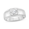 Thumbnail Image 1 of Men's Diamond Wedding Band 1/2 ct tw Round-cut 10K White Gold