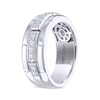 Thumbnail Image 1 of Men's THE LEO Diamond Wedding Band 1/2 ct tw Round-cut 14K White Gold