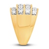 Thumbnail Image 2 of Men's Diamond Four-Row Ring 3 ct tw Round-cut 10K Yellow Gold