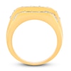 Thumbnail Image 3 of Men's Diamond Four-Row Ring 3 ct tw Round-cut 10K Yellow Gold