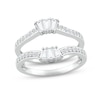 Thumbnail Image 1 of Adore Diamond Enhancer Ring 1/3 ct tw Baguette & Round-cut 10K White Gold