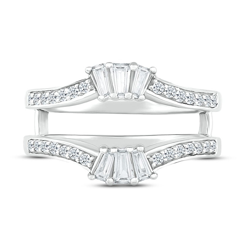 Main Image 2 of Adore Diamond Enhancer Ring 1/3 ct tw Baguette & Round-cut 10K White Gold