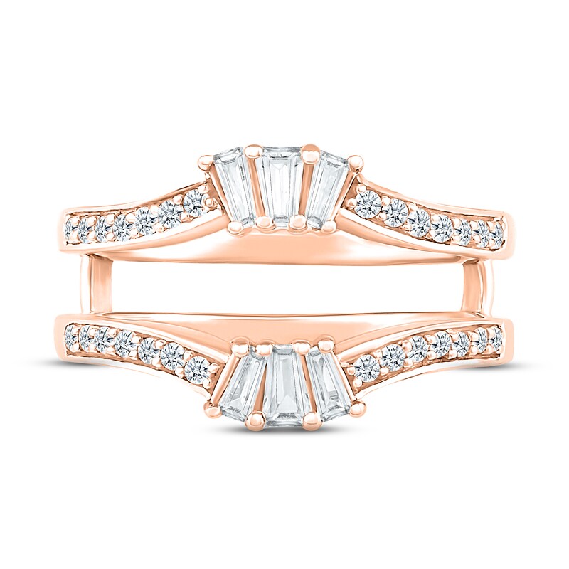 Main Image 2 of Adore Diamond Enhancer Ring 1/3 ct tw Baguette & Round-cut 10K Rose Gold