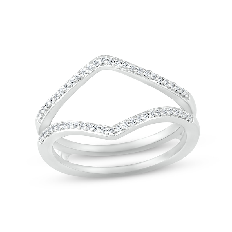 Main Image 1 of Adore Diamond Enhancer Ring 1/6 ct tw Round-cut 10K White Gold