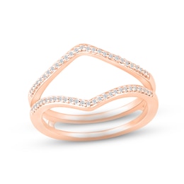 Adore Diamond Enhancer Ring 1/6 ct tw Round-cut 10K Rose Gold