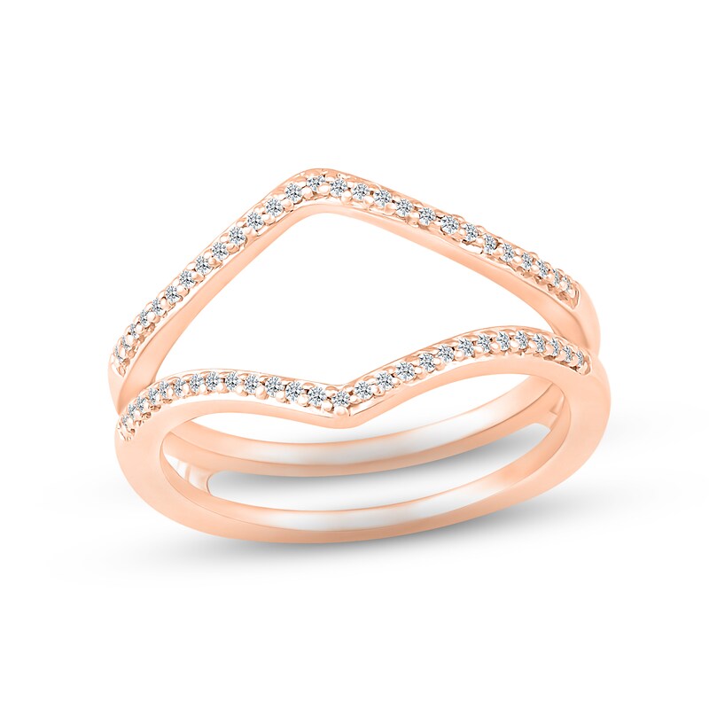 Main Image 1 of Adore Diamond Enhancer Ring 1/6 ct tw Round-cut 10K Rose Gold