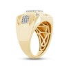Men's Diamond Angular Ring 3/4 ct tw Round-cut 10K Yellow Gold