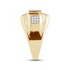 Men's Diamond Angular Ring 3/4 ct tw Round-cut 10K Yellow Gold