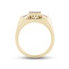 Men's Diamond Angular Ring 3/4 ct tw Round-cut 10K Yellow Gold