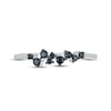Thumbnail Image 2 of Black & White Diamond Ring 1/4 ct tw Round-cut Sterling Silver